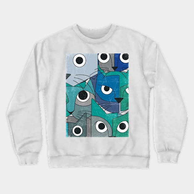 Cubicats Compressed Crewneck Sweatshirt by bulografik